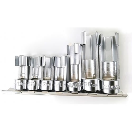 Головки-ключи для датчиков 10, 11, 12, 13, 14, 17, 19мм, CrV, набор 7 предметов HD-17508