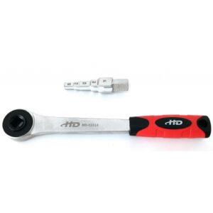 Ключ трещоточный внутренний 1/2" 30T + Ключ ступенчатый 3/8", 29/68", 1/2", 21/32", 27/32" HD-03314