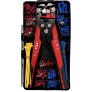 Клещи автоматические (стриппер) 205 мм с наконечниками, набор 260 предметов HD-23133