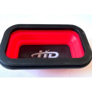 Лоток магнитный силиконовый складной для деталей 80х134х15-45 мм, цвет красный HD-083131R