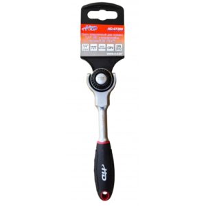 Ключ трещоточный для головок 1/4" 72T с вращающейся головкой CrV HD-07200