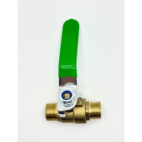 Кран воздушный шаровый с наружными резьбами 3/8" x 3/8" (латунь) HD-BV8-M38