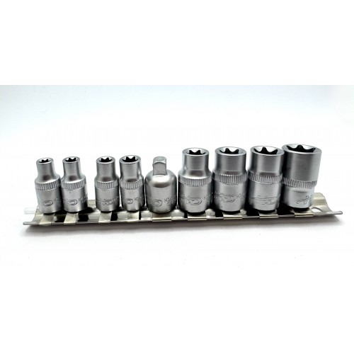 Головки TORX 1/4" E5-8, 3/8" Е10-16 (набор 9шт) HD-0520