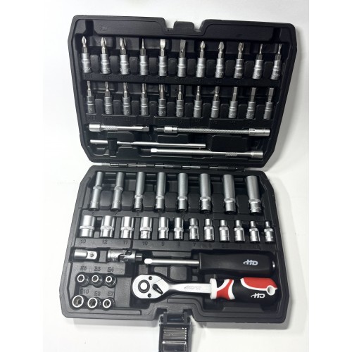 Набор инструмента 1/4" (56пр.) CrV HD-14501