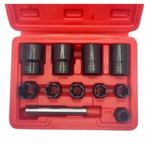 Головки под сорванные грани 9-22мм. 3/8, 1/2" (набор 11пр.) 42CrMo HD-06040