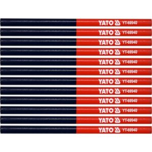Карандаш столярный синий красный 12шт. Yato YT-69940