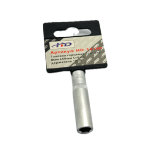 Головка торцевая 1/4" 6гр. 8мм L50мм CrV на держателе HD-1419P