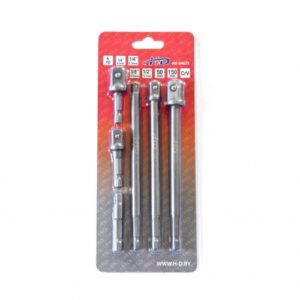 Переходник для шуруповерта с 1/4" HEX на квадрат 1/4", 3/8", 1/2", длина 50 и 150 мм, HD-04629